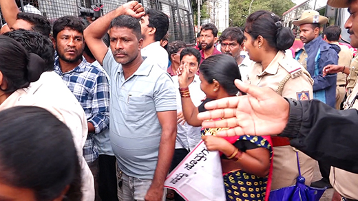 street vendors protest